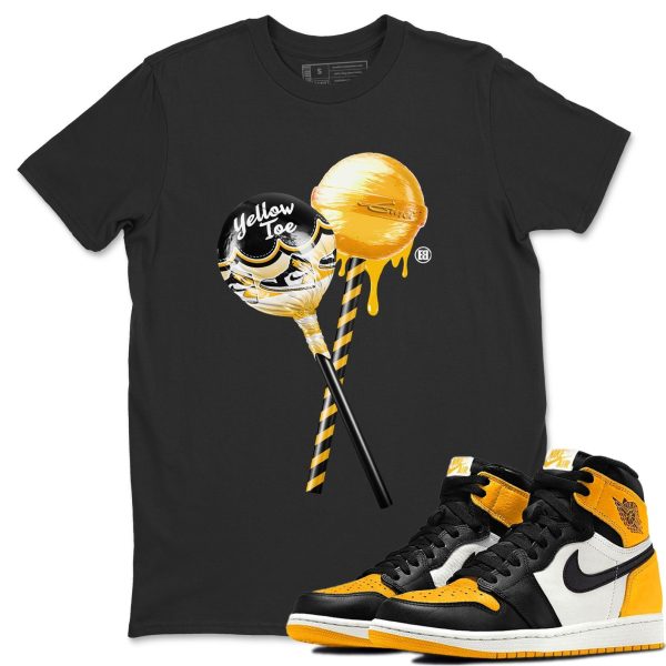 Sneaker Lollipops Unisex Crew Neck T-Shirt - Shirt To Match 1s Taxi Yellow Toe Jezsport.com