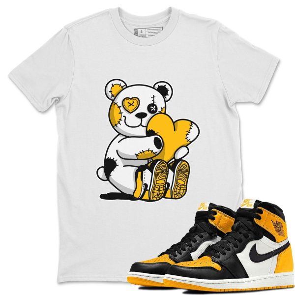 Hugging Bear Unisex Crew Neck T-Shirt - Shirt To Match 1s Taxi Yellow Toe Jezsport.com