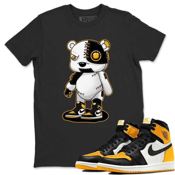 Cyborg Bear Unisex Crew Neck T-Shirt - Shirt To Match 1s Taxi Yellow Toe Jezsport.com