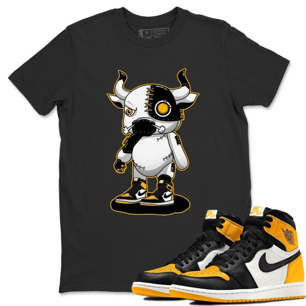 Cyborg Bull Unisex Crew Neck T-Shirt - Shirt To Match 1s Taxi Yellow Toe Jezsport.com