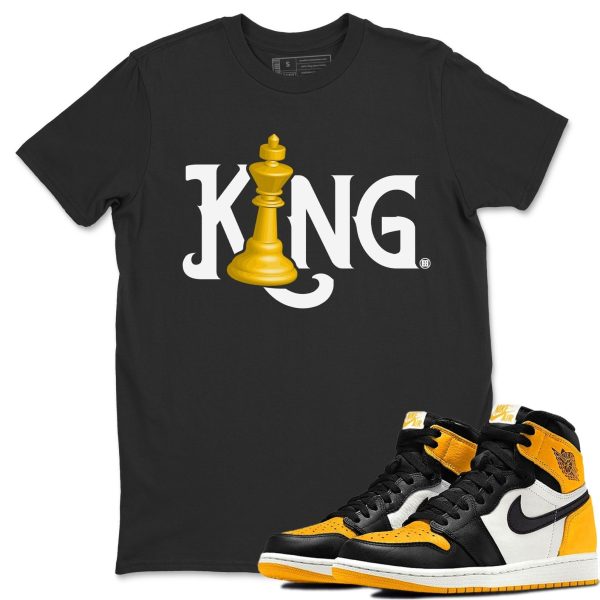 Chess King Unisex Crew Neck T-Shirt - Shirt To Match 1s Taxi Yellow Toe Jezsport.com