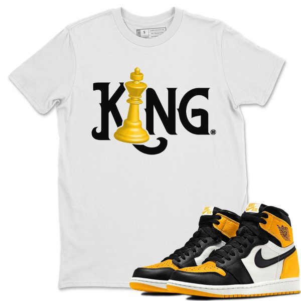 Chess King Unisex Crew Neck T-Shirt - Shirt To Match 1s Taxi Yellow Toe Jezsport.com