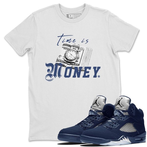 Time Is Money Unisex Crew Neck Sneaker Matching Tee Shirt To Match 5s Georgetown Jezsport.com