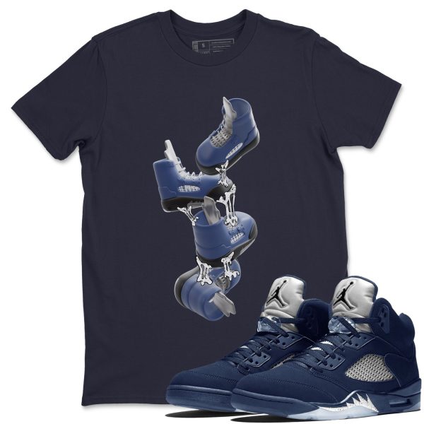 Gum Stuck On Shoes Unisex Crew Neck Sneaker Matching Tee Shirt To Match 5s Georgetown Jezsport.com