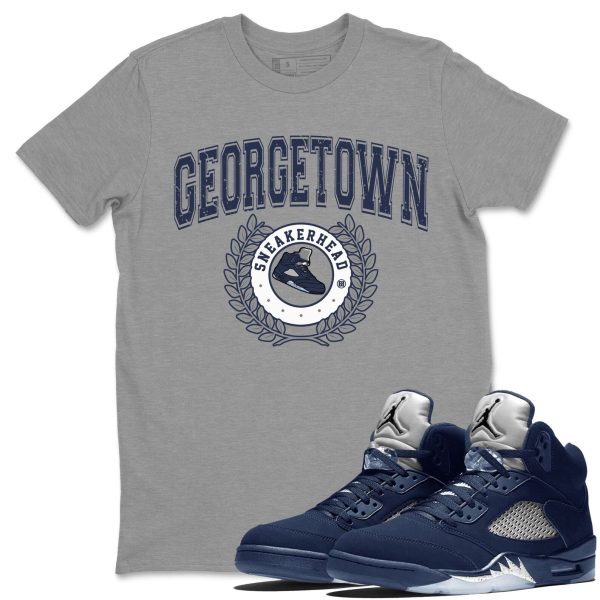 Sneaker Letter Unisex Crew Neck Sneaker Matching Tee Shirt To Match 5s Georgetown Jezsport.com