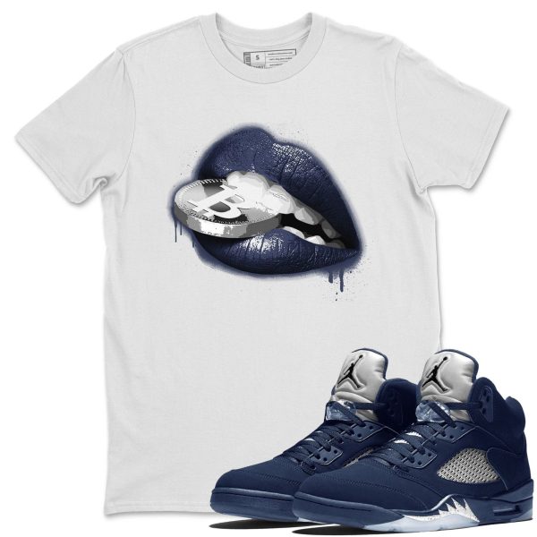 Lips Coin Unisex Crew Neck Sneaker Matching Tee Shirt To Match 5s Georgetown Jezsport.com