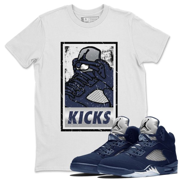 KICKS Unisex Crew Neck Sneaker Matching Tee Shirt To Match 5s Georgetown Jezsport.com