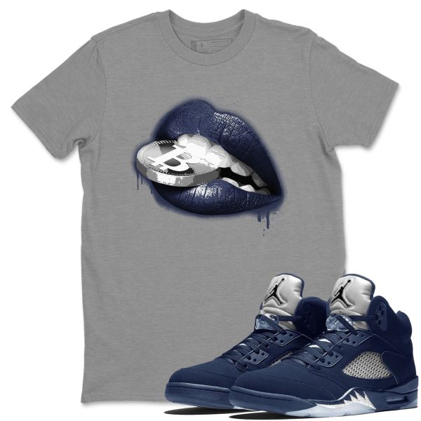 Lips Coin Unisex Crew Neck Sneaker Matching Tee Shirt To Match 5s Georgetown Jezsport.com