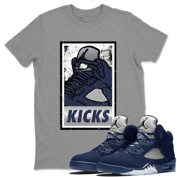 KICKS Unisex Crew Neck Sneaker Matching Tee Shirt To Match 5s Georgetown Jezsport.com