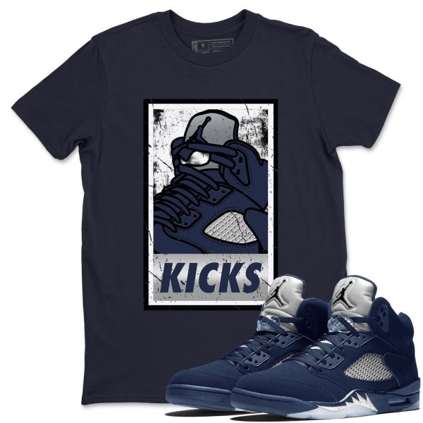 KICKS Unisex Crew Neck Sneaker Matching Tee Shirt To Match 5s Georgetown Jezsport.com