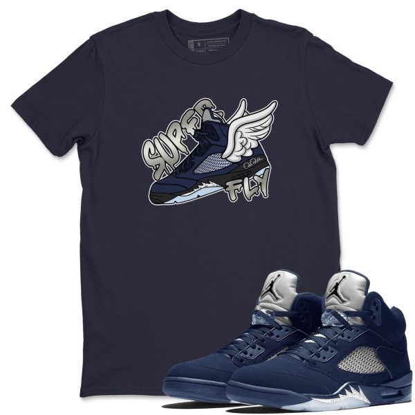 Super Fly Unisex Crew Neck Sneaker Matching Tee Shirt To Match 5s Georgetown Jezsport.com