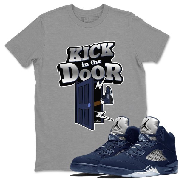 Kick In The Door Unisex Crew Neck Sneaker Matching Tee Shirt To Match 5s Georgetown Jezsport.com