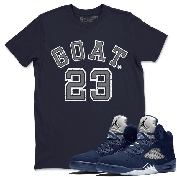 Goat 23 Unisex Crew Neck Sneaker Matching Tee Shirt To Match 5s Georgetown Jezsport.com