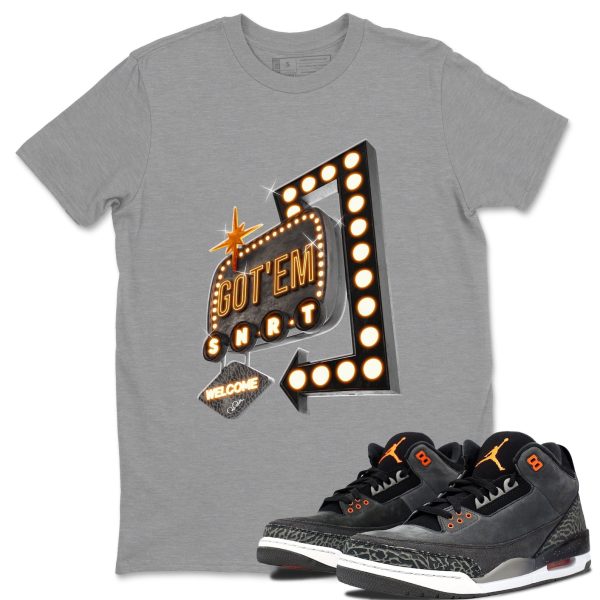 Retro Neon Sign Special Halloween Unisex Crew Neck Shirt To Match 3s Fear Jezsport.com