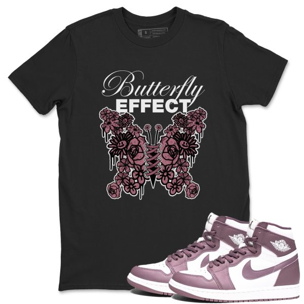 Butterfly Effect Unisex Crew Neck Sneaker Matching Tee Shirt To Match 1s Mauve Jezsport.com