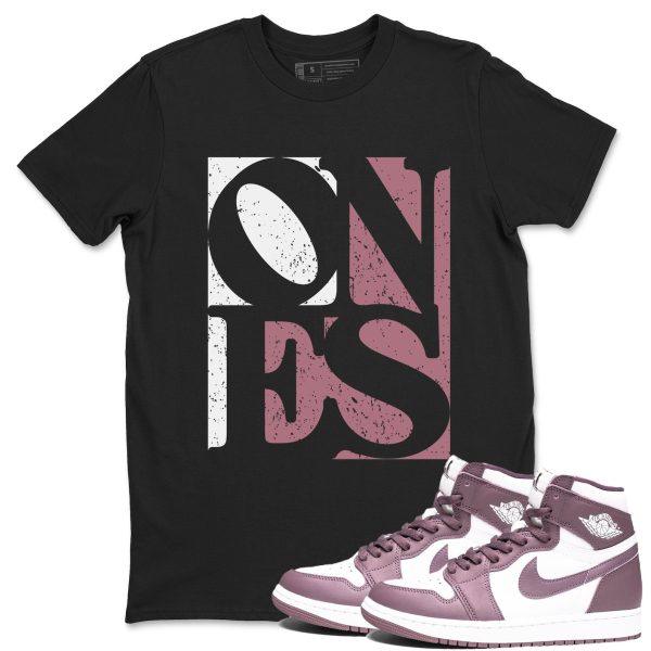 Ones Unisex Crew Neck Sneaker Matching Tee Shirt To Match 1s Mauve Jezsport.com