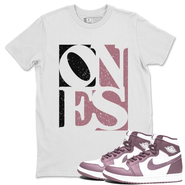 Ones Unisex Crew Neck Sneaker Matching Tee Shirt To Match 1s Mauve Jezsport.com