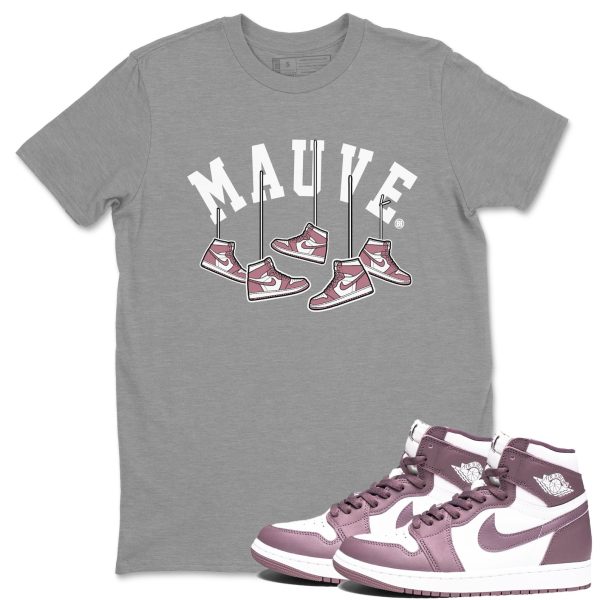 Hanging Sneakers Unisex Crew Neck Sneaker Matching Tee Shirt To Match 1s Mauve Jezsport.com