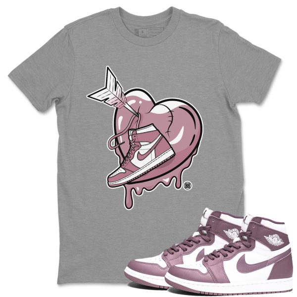 Mad In Love Unisex Crew Neck Sneaker Matching Tee Shirt To Match 1s Mauve Jezsport.com