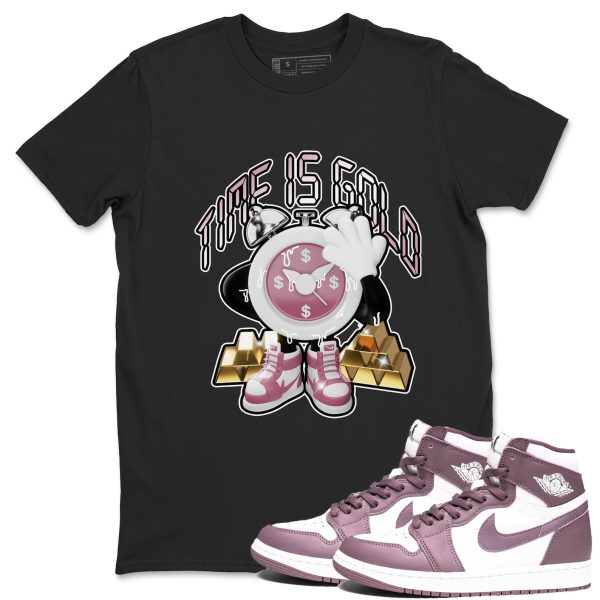 Time Is Gold Unisex Crew Neck Sneaker Matching Tee Shirt To Match 1s Mauve Jezsport.com