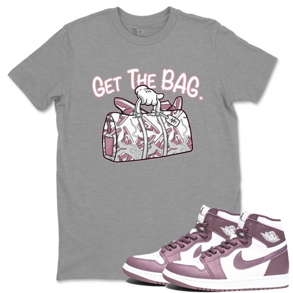 Get The Bag Unisex Crew Neck Sneaker Matching Tee Shirt To Match 1s Mauve Jezsport.com