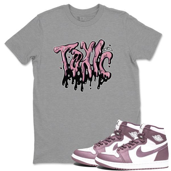 Toxic Unisex Crew Neck Sneaker Matching Tee Shirt To Match 1s Mauve Jezsport.com