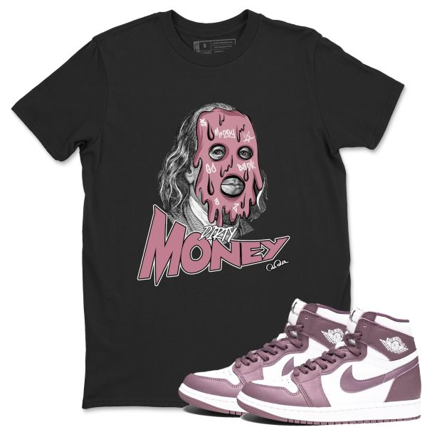 Dirty Money Unisex Crew Neck Sneaker Matching Tee Shirt To Match 1s Mauve Jezsport.com