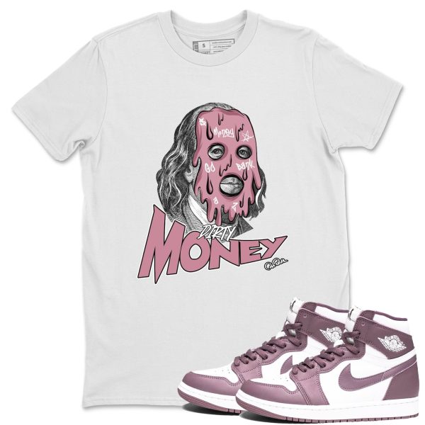 Dirty Money Unisex Crew Neck Sneaker Matching Tee Shirt To Match 1s Mauve Jezsport.com