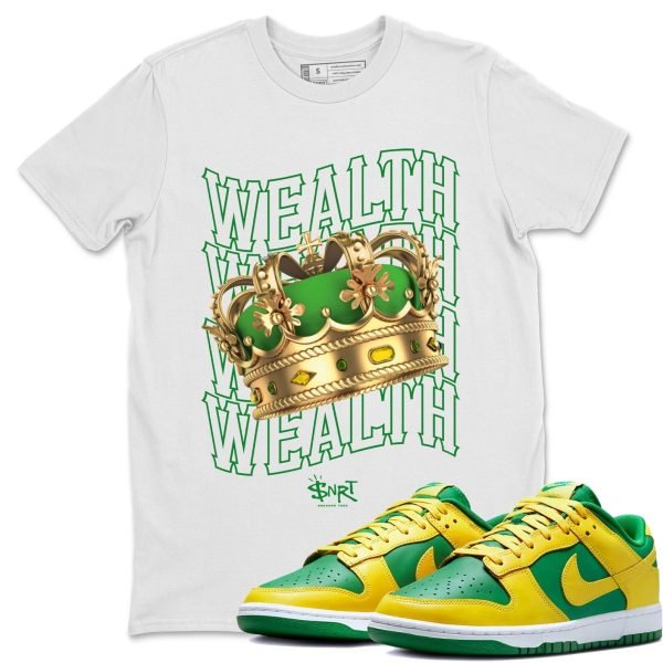 Wealth Unisex Crew Neck Sneaker Matching Tee Shirt To Match Dunks Reverse Brazil Jezsport.com