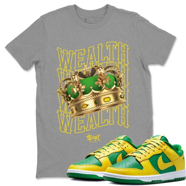 Wealth Unisex Crew Neck Sneaker Matching Tee Shirt To Match Dunks Reverse Brazil Jezsport.com