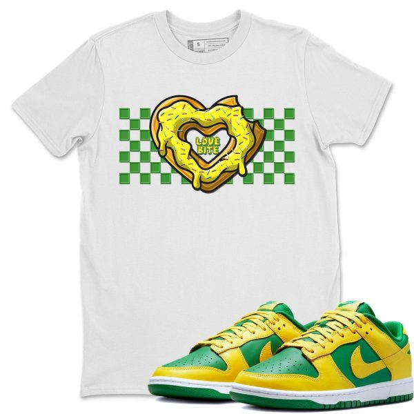 Love Bite Unisex Crew Neck Sneaker Matching Tee Shirt To Match Dunks Reverse Brazil Jezsport.com