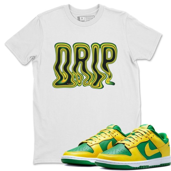 Drip Typo Unisex Crew Neck Sneaker Matching Tee Shirt To Match Dunks Reverse Brazil Jezsport.com