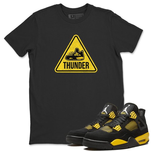 Warning Sign Unisex Crew Neck T-Shirt - Shirt To Match 4s Thunder Jezsport.com