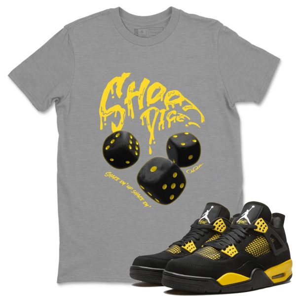 Shoot Dice Unisex Crew Neck Sneaker Matching Tee Shirt To Match 4s Thunder Jezsport.com