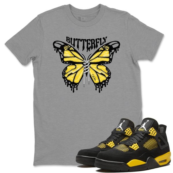 Butterfly Unisex Crew Neck T-Shirt - Shirt To Match 4s Thunder Jezsport.com