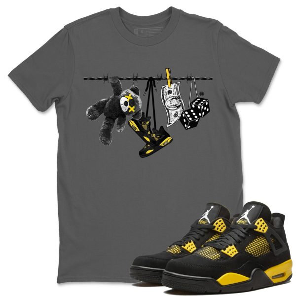 Clothesline Unisex Crew Neck Sneaker Matching Tee Shirt To Match 4s Thunder Jezsport.com