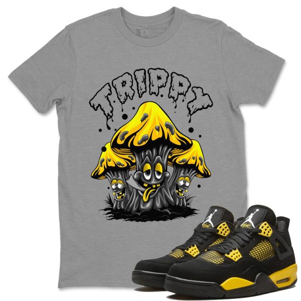 Trippy Unisex Crew Neck Sneaker Matching Tee Shirt To Match 4s Thunder Jezsport.com