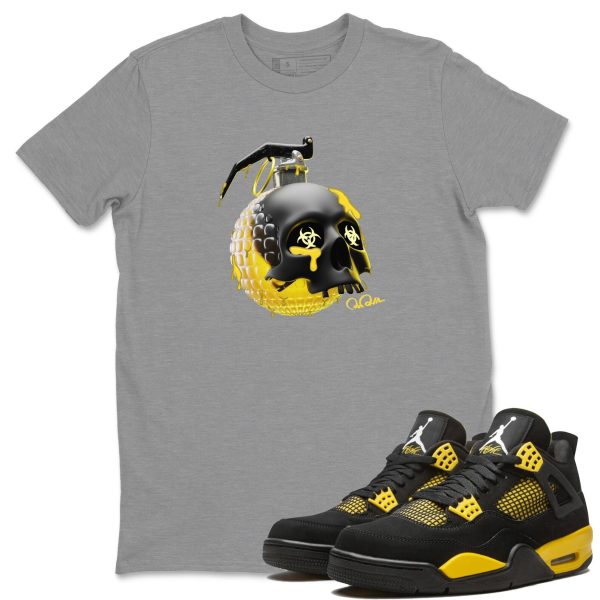 Skull Bomb Unisex Crew Neck Sneaker Matching Tee Shirt To Match 4s Thunder Jezsport.com