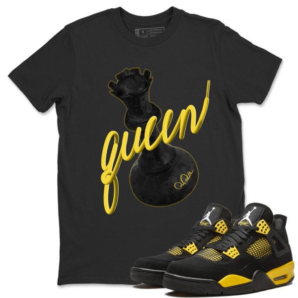 3D Queen Unisex Crew Neck Sneaker Matching Tee Shirt To Match 4s Thunder Jezsport.com