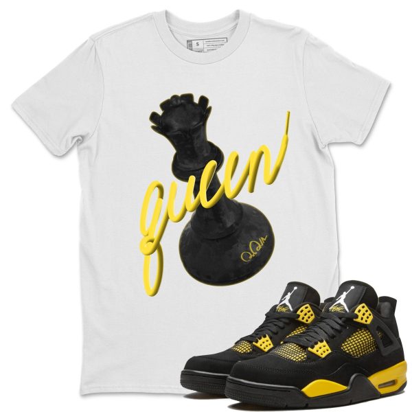 3D Queen Unisex Crew Neck Sneaker Matching Tee Shirt To Match 4s Thunder Jezsport.com