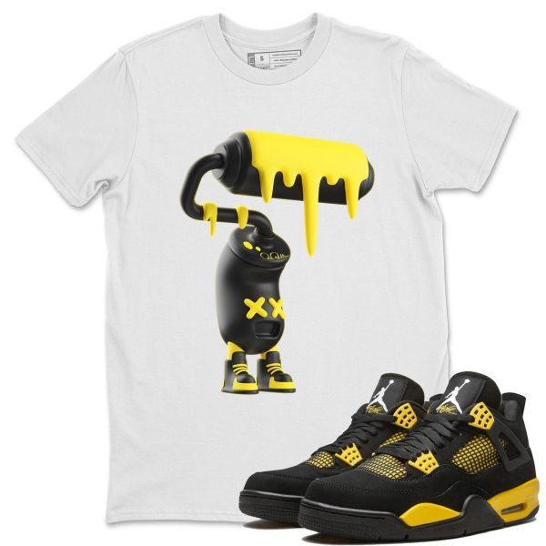 3D Paint Roller Unisex Crew Neck Sneaker Matching Tee Shirt To Match 4s Thunder Jezsport.com