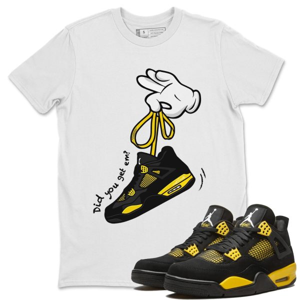 Cartoon Hands Unisex Crew Neck Sneaker Matching Tee Shirt To Match 4s Thunder Jezsport.com