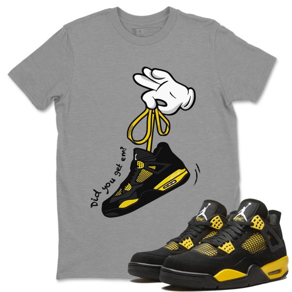 Cartoon Hands Unisex Crew Neck Sneaker Matching Tee Shirt To Match 4s Thunder Jezsport.com