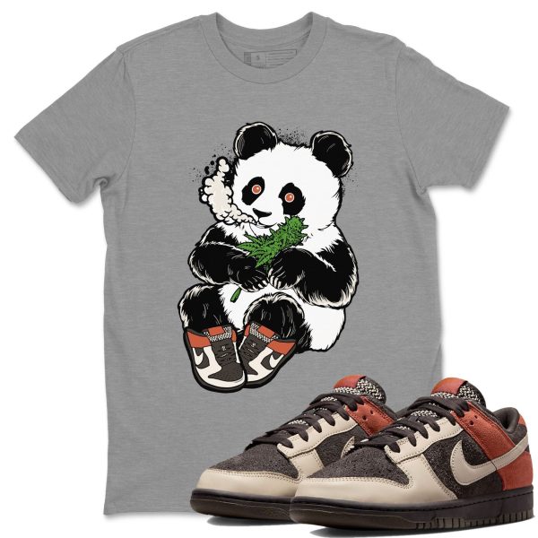 Smoking Panda Unisex Crew Neck Sneaker Matching Tee Shirt To Match Red Panda Jezsport.com