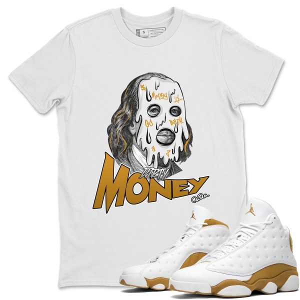 Dirty Money Unisex Crew Neck Sneaker Matching Tee Shirt To Match 13s Wheat Jezsport.com