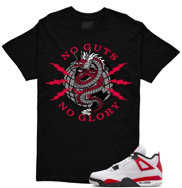 Red Cement 4s Matching Shirts, No Guts Tee Matching Jordan 4 Red Cement Jezsport.com