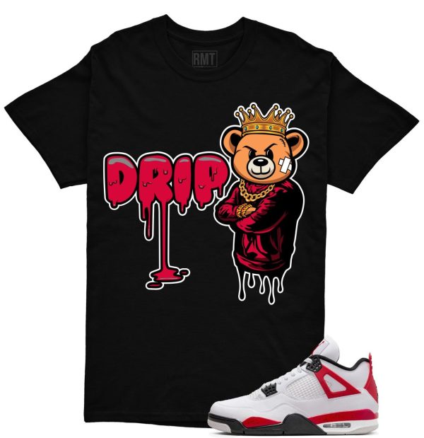 Red Cement 4s Matching Shirts, Drip Tee Matching Jordan 4 Red Cement Jezsport.com