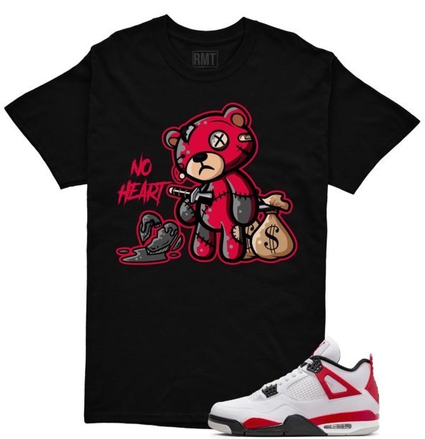 Red Cement 4s Matching Shirts, No Heart Tee Matching Jordan 4 Red Cement Jezsport.com