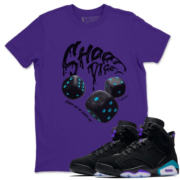 Shoot Dice Unisex Tee - Sneaker T-Shirt To Match 6s Aqua Jezsport.com