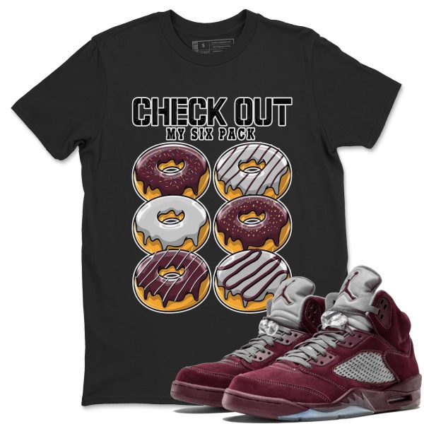 Check Out My Six Pack Unisex Tees - Sneaker Shirt To Match 5s Burgundy Jezsport.com